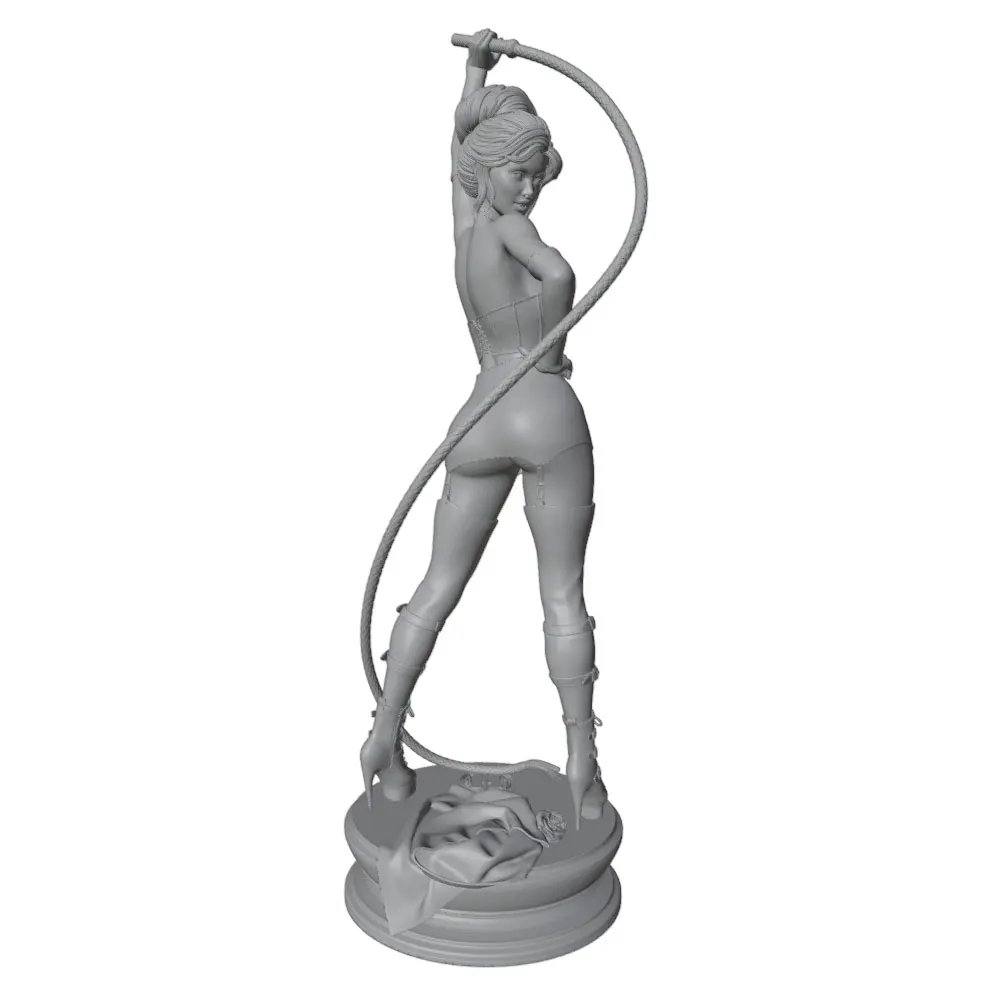 Figuras de resina femeninas sensuales con látigo sin montar ni pintar - imagen 2