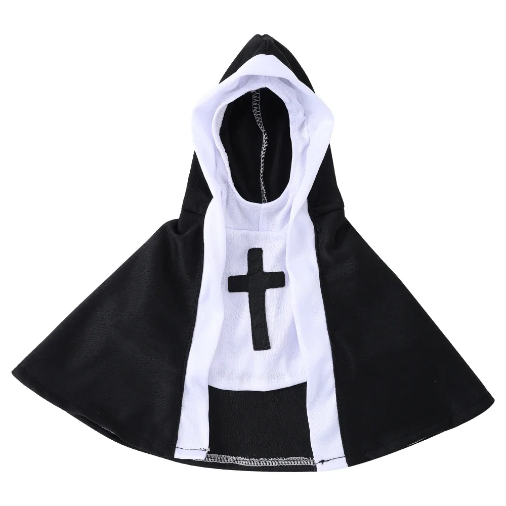 Ropa de Halloween para perros pequeños, medianos y grandes, vestido divertido para gatos, disfraces de monja, cruz de Jesús, cachorro, Pug, trajes bonitos para mascotas - imagen 3