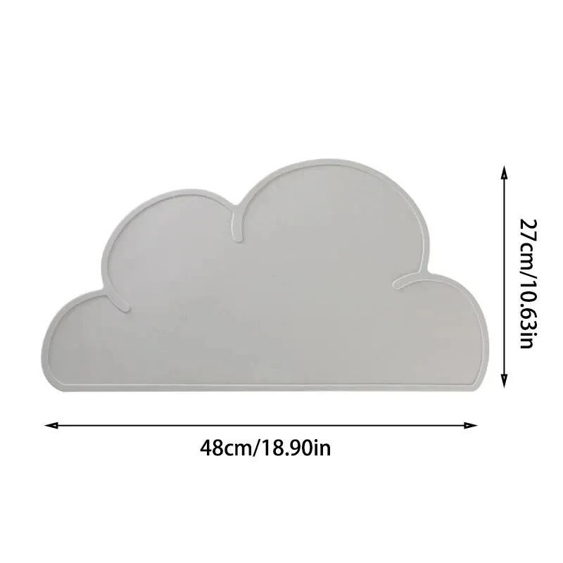 Tapete de alimentação para animais de estimação estilo nuvem, para gatos e cães, com antiderrapante, à prova d'água, vazamento de alimentos, fácil de limpar, jogos americanos de silicone - imagen 2