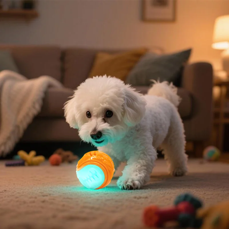 Juguete interactivo para perros TPR, juguete para masticar con fugas de comida para perros, juguete duradero para cachorros chirriantes, limpieza de dientes para mascotas, juguete resistente a mordeduras para perros - imagen 4