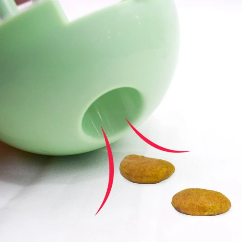 Bola interactiva para golosinas IQ para mascotas, alimentador lento y juguete rompecabezas para perros y gatos, dispensador de alimentos resistente a mordeduras para estimulación y diversión - imagen 3