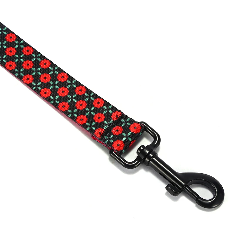 PLATTCO, el nuevo y cómodo RED DAISY, hermosa correa para perro estampada, se adapta a productos para perros pequeños y medianos, 5 tamaños PDL303 - imagen 4