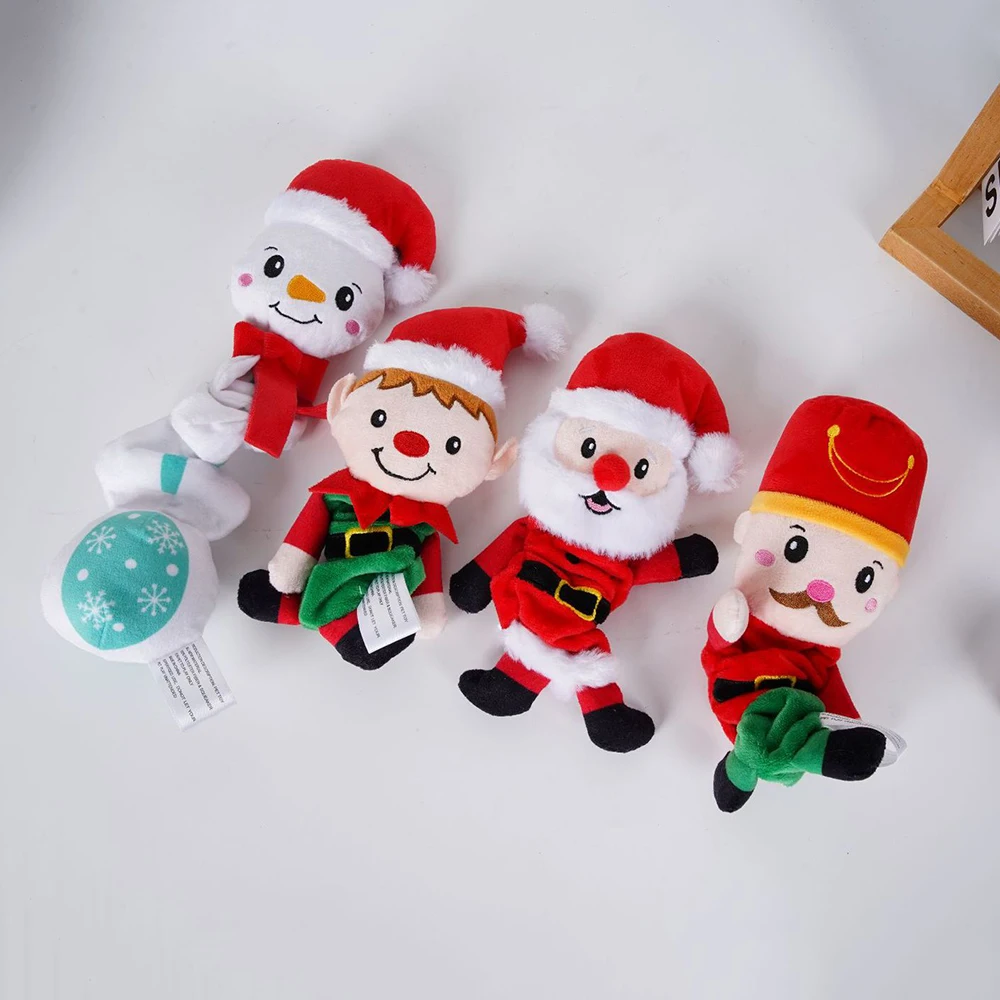 Juguete navideño de peluche para masticar perros con sonido, Juguetes suaves interactivos para perros pequeños y medianos, Golden Retriever, juguetes para perro - imagen 2