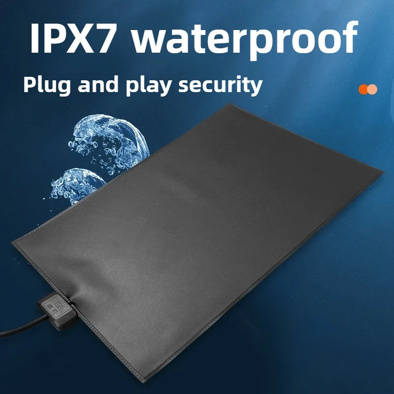 Almohadilla calefactora aislante para pecera de tortuga de invierno, almohadilla calefactora impermeable con control de temperatura para reptiles, suministro para mascotas, tortuga y lagarto - imagen 4