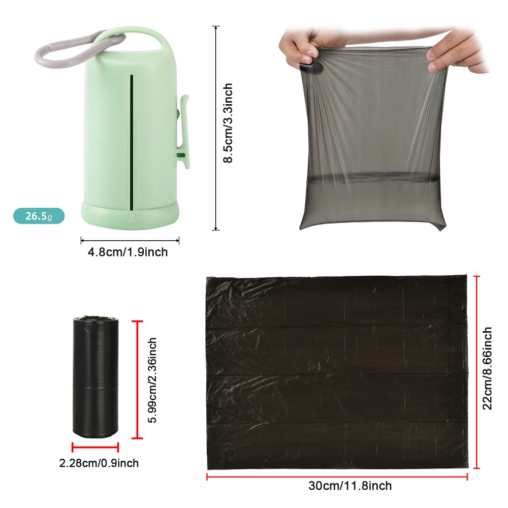 Soporte portátil para bolsa de caca de perro para perros pequeños y grandes, dispensador de bolsas para gatos al aire libre, caja de almacenamiento, suministros de limpieza para mascotas Chihuahua - imagen 2