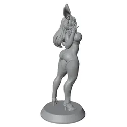 Miniatura resina conejita sexy 1/24 sin pintar para rol coleccionismo