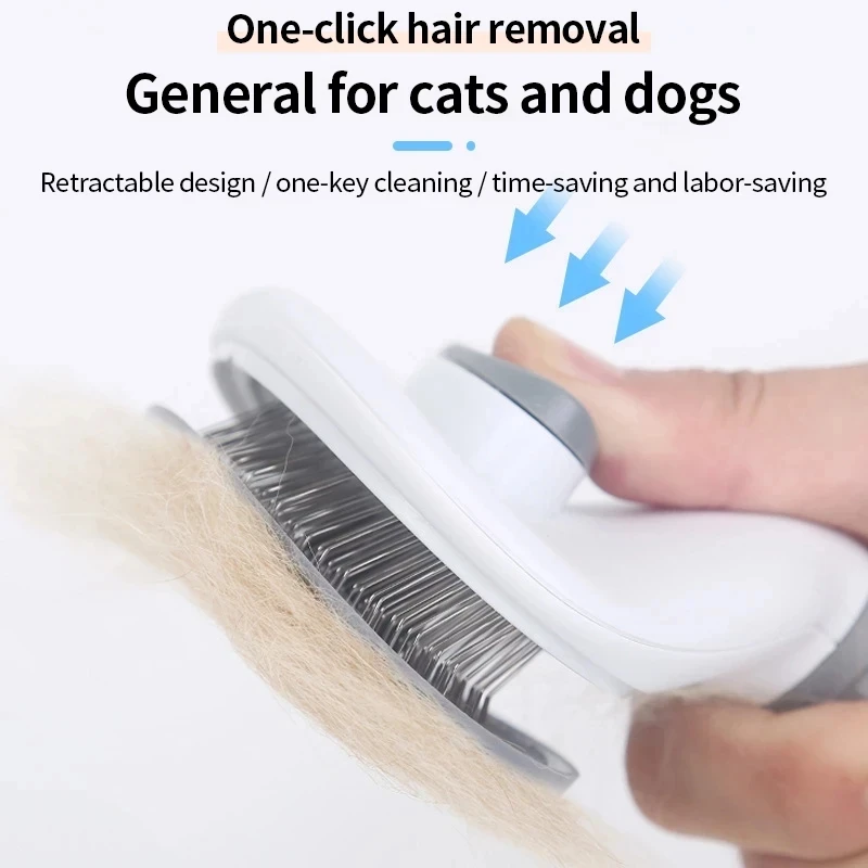 Cepillo de pelo para Gato, peine para perros, cuidado y cuidado, cepillo para gatos, peine de acero inoxidable para pelo largo, limpieza de perros, accesorios para perros y gatos - imagen 3