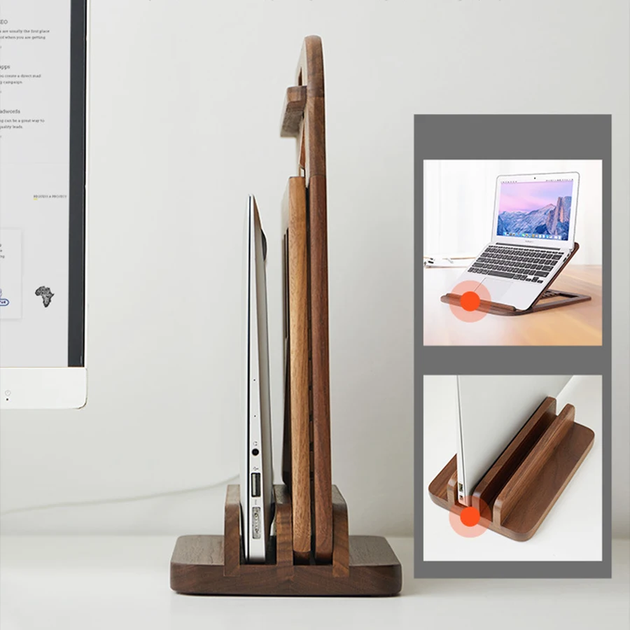 Soporte vertical portátil y tablet – Escritorio ordenado mascotas - imagen 4