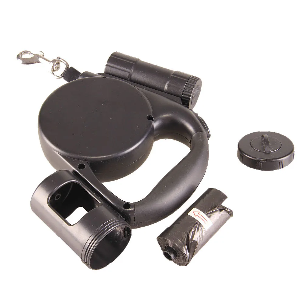 Retractor telescópico automático LED para mascotas, correa para perro con tira de luz, Retractor de bolsa de basura - imagen 2