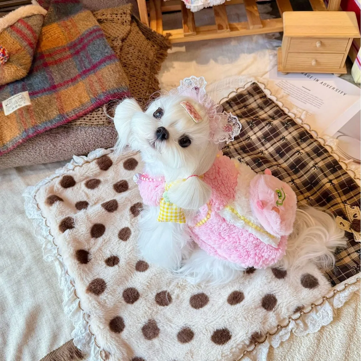 Abrigo de punto suave para perros pequeños Bichón Frisé y Teddy - imagen 3
