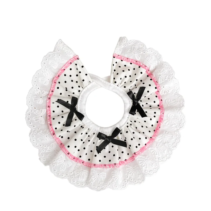Babero para mascotas, lazo Floral, toalla de baba de encaje, bufanda para gato, Collar para perro, accesorio de peluche para mascotas, accesorios para perros pequeños, accesorios para cachorros - imagen 4