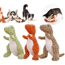 Juguete de peluche dinosaurio para perros - chirriante y resistente
