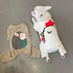 Traje de invierno para perros en felpa cálida con dibujos animados