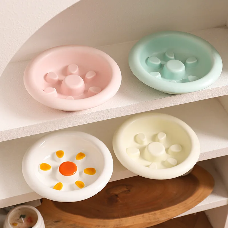 Nuevo cuenco de comida lenta para mascotas, cuenco de comida antiasfixia, suministros para mascotas de comida para perros y gatos engrosados antigolpes sobre comida para perros - imagen 3