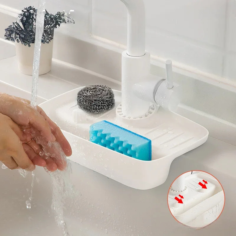 Alfombrilla absorbente para grifo de cocina, bandeja de silicona para fregadero, escurridor de salpicaduras, bandeja de jabón y esponja para el hogar, cocina y baño, alfombrillas de secado rápido - imagen 5