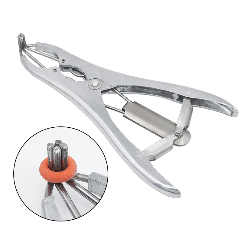 Alicates de castración para cerdos y ovejas para eliminación de cola de ganado y anillos de goma para partículas, dispositivo de castración, equipos veterinarios - imagen 5