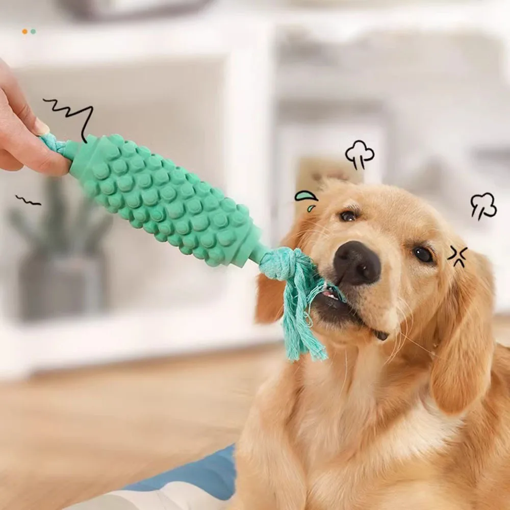 Juguete para masticar para perros duradero, látex chirriante, juguete interactivo Molar para mascotas para cachorros, perros pequeños y medianos, - imagen 5