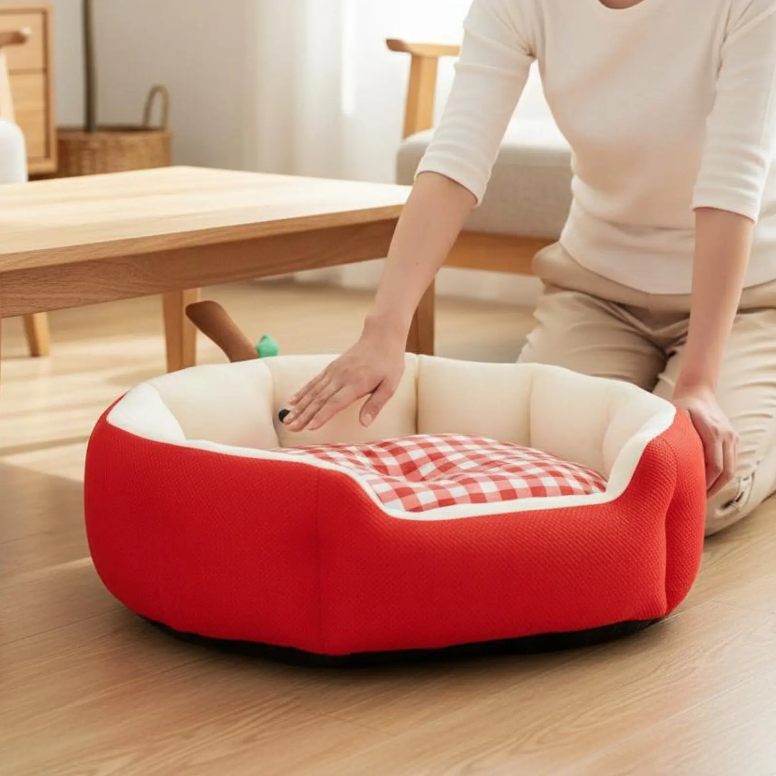 Cama plátano transpirable para gatos con borde soporte – Ideal verano - imagen 4