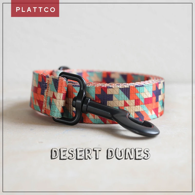 PLATTCO Correa para perros grande, mediana y pequeña de diseño único DESERT DUNES La hebilla de aleación de zinc de alta calidad 5 tamaños PDL310