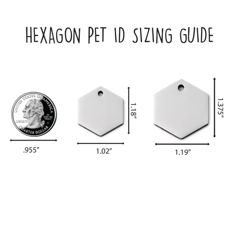 Etiquetas hexagonales para perros Etiqueta de perro personalizada Etiqueta de Collar de perro Regalos para perros Etiqueta de perro personalizada Etiqueta de nombre de perro Etiqueta de perro Etiqueta de mascota personalizada - imagen 5