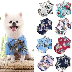 Camiseta hawaiana para perros y gatos pequeños - ropa verano fresca