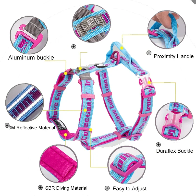 Winhyepet-Arnés reflectante ajustable para perros, chaleco para todo tipo de clima, arnés de viaje para perros pequeños, medianos y grandes - imagen 4