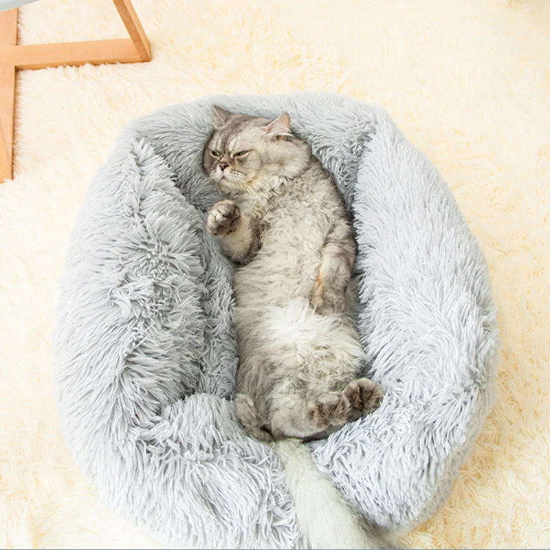 Cama rectangular de felpa cálida para mascotas, cojín de piel sintética mullida para perro y gato, esterilla para dormir en interiores - imagen 4