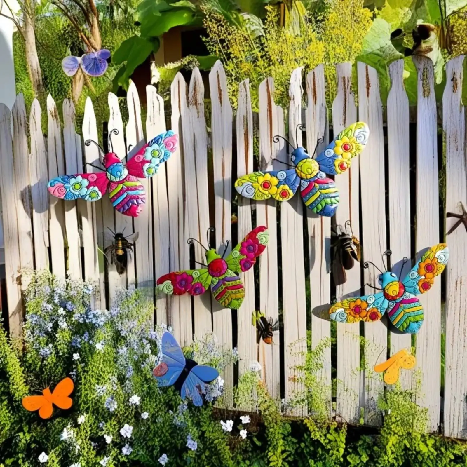 Decoración de pared abeja abejorro hierro para interiores y exteriores - imagen 3