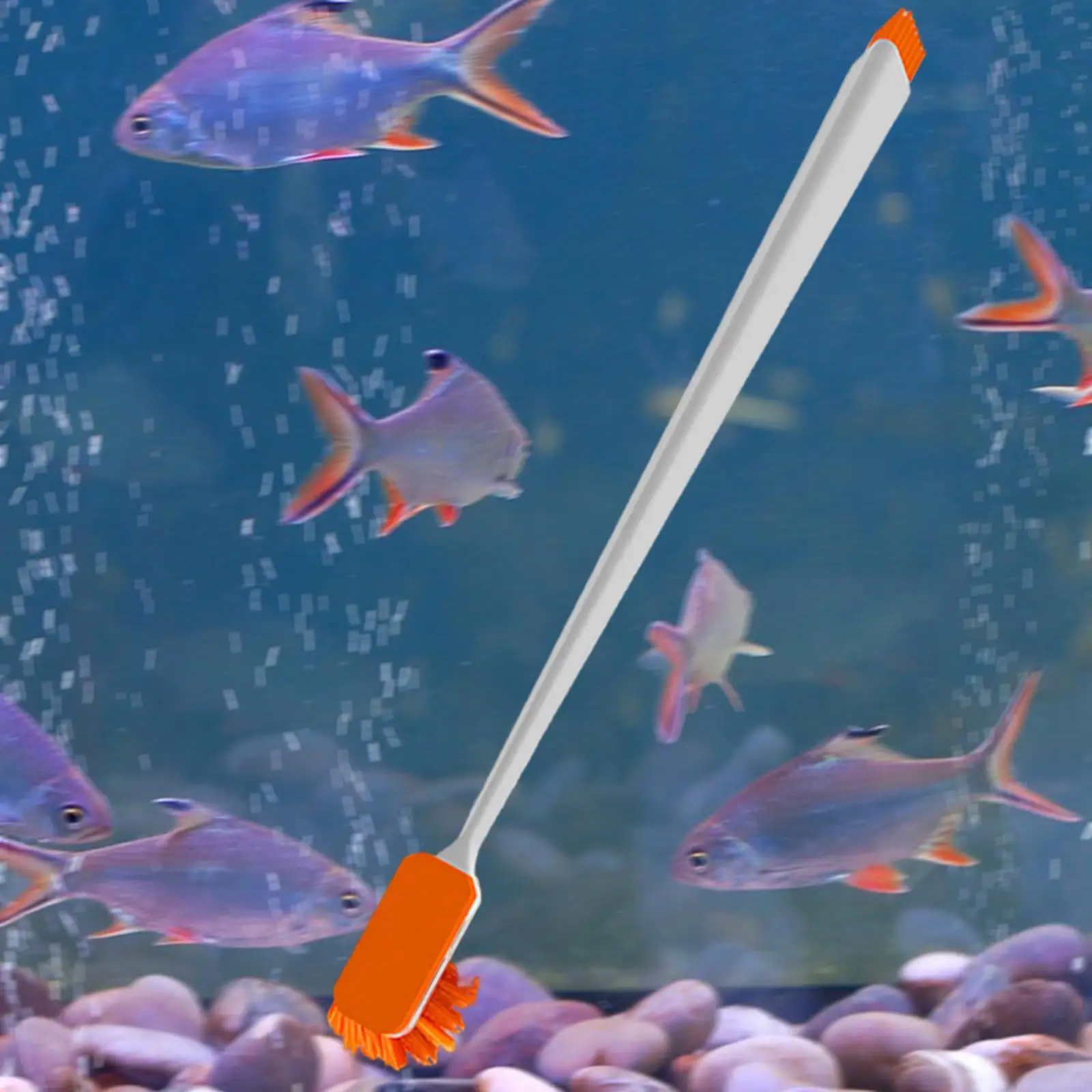 Aquarium Cleaner Brush Nylon Bristles Brush Lightweight Aquarium Cleaning Tool Ergonomic Efficient Multipurpose Cleaning Brush