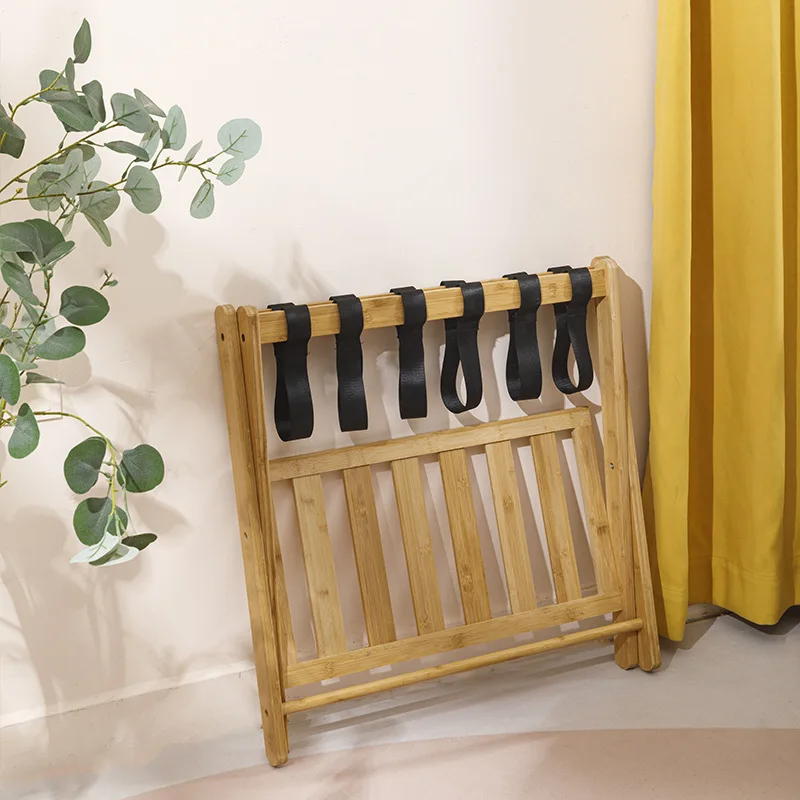 Estante plegable Nanzhu natural para almacenamiento – Organizador de hogar - imagen 4