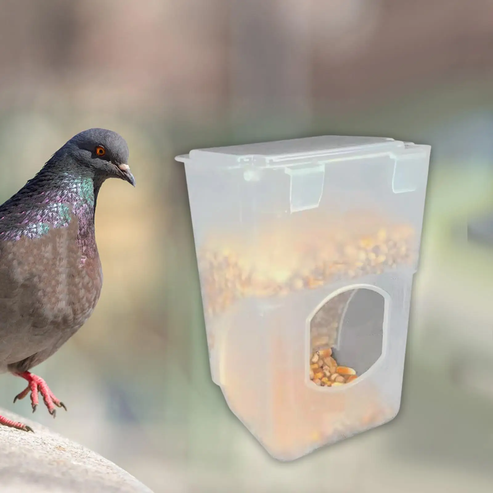 Automatic Pigeon Bird Feeder Food Container Bowl Supplies for Cage Slot Feeder for Cage for Canary Finch Budgerigar Lovebirds