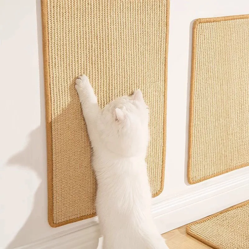 1 alfombrilla rascadora de Sisal Natural para gatos, alfombrillas para rascar gatos, alfombrilla Horizontal para rascar el suelo del gato, protege el sofá y las alfombras - imagen 2
