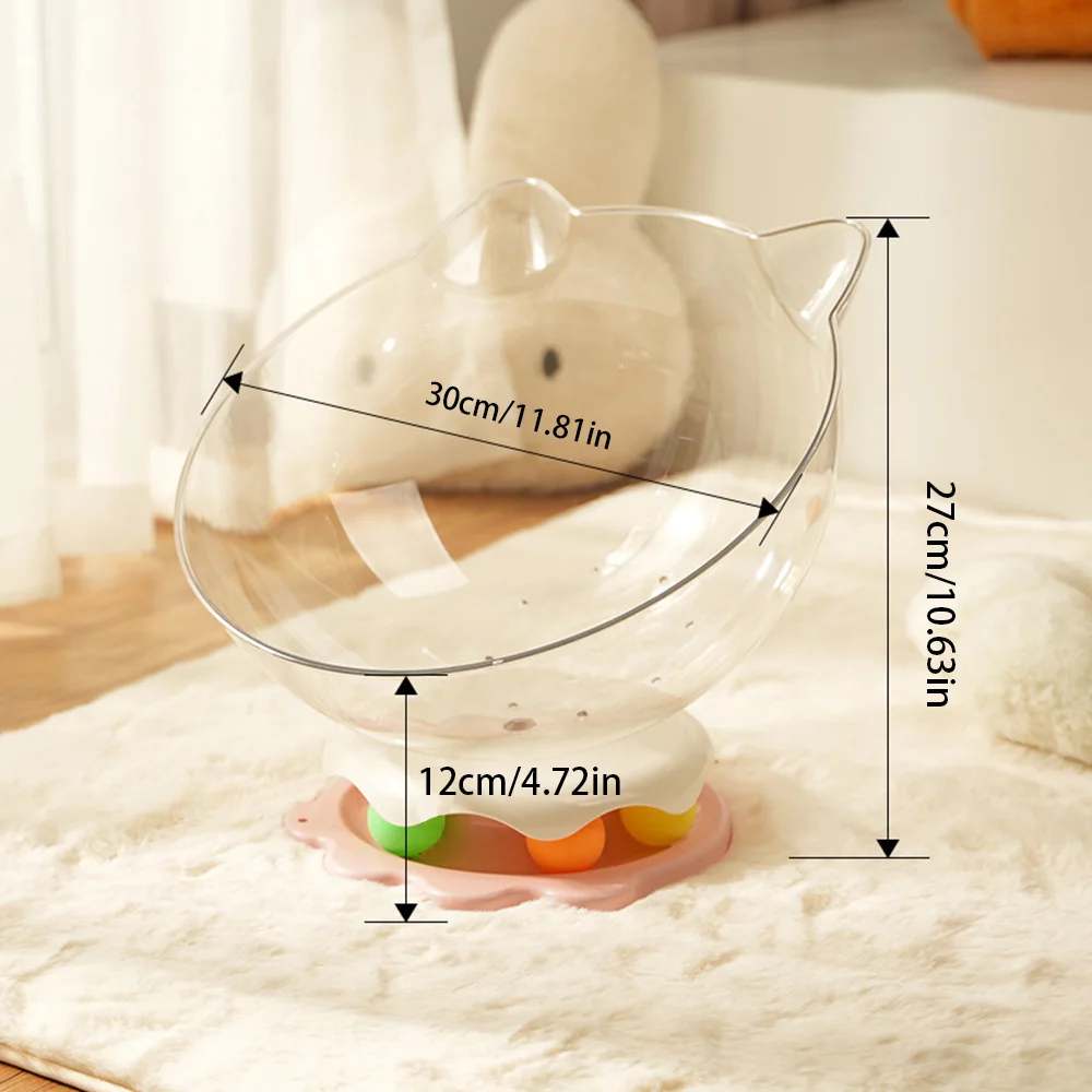 Cama para gatos Space Capsule con juguete para gatos de entretenimiento, varita teaser para gatos incluida, nido para gatos 2 en 1 para jugar y dormir, - imagen 4