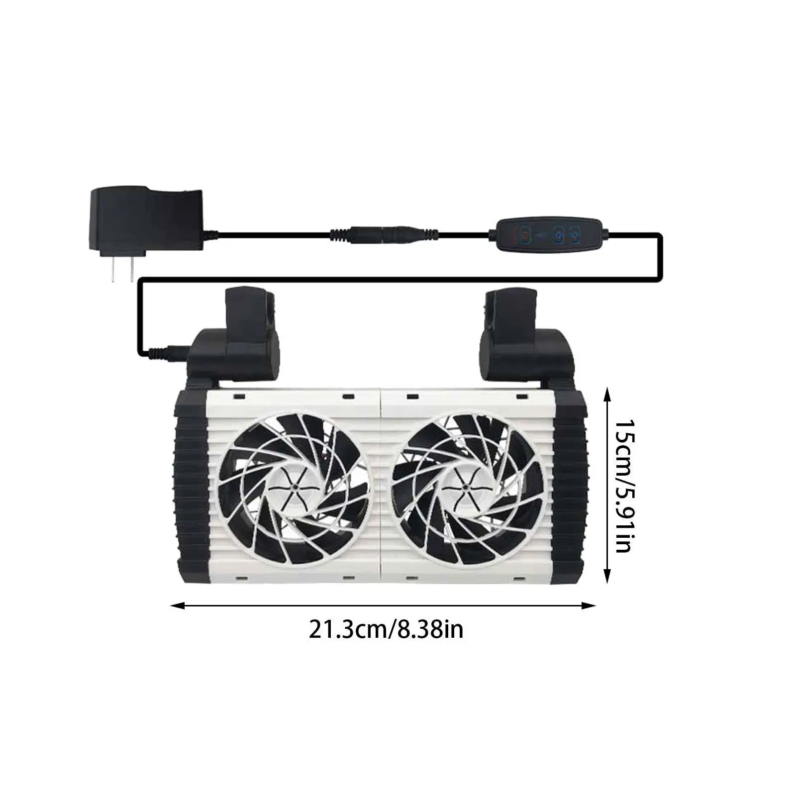 Fish Tank Chiller Adjustable Fish Tank Cold Wind Chiller Tank Cooling Fan for Freshwater
