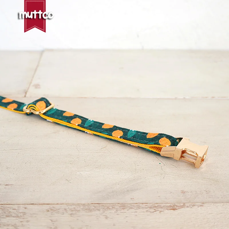 MUTTCO-collar de gato personalizado, diseño independiente, limón fresco, hecho a mano, 2 tamaños, UCC158 - imagen 3