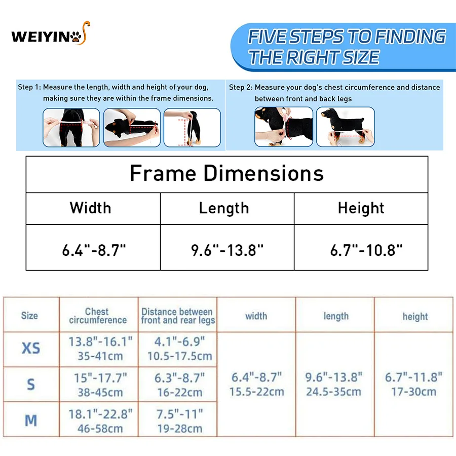Andador para gatos con ciclomotor para perros discapacitados, silla de ruedas para rehabilitación de perros heridos y discapacitados, silla de ruedas para mascotas - imagen 2