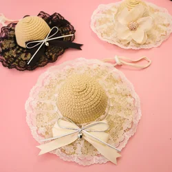 Sombrero decorativo con lazo y perlas para gatos – Accesorio elegante