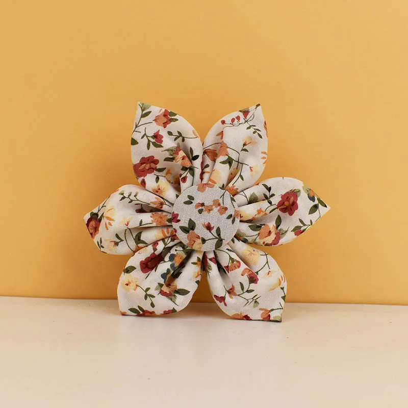 Collar de perro personalizado, conjunto de correa, collares de perro personalizados, Collar de perro de algodón suave con flores de lujo, correas, arnés, lazo flower04 - imagen 5