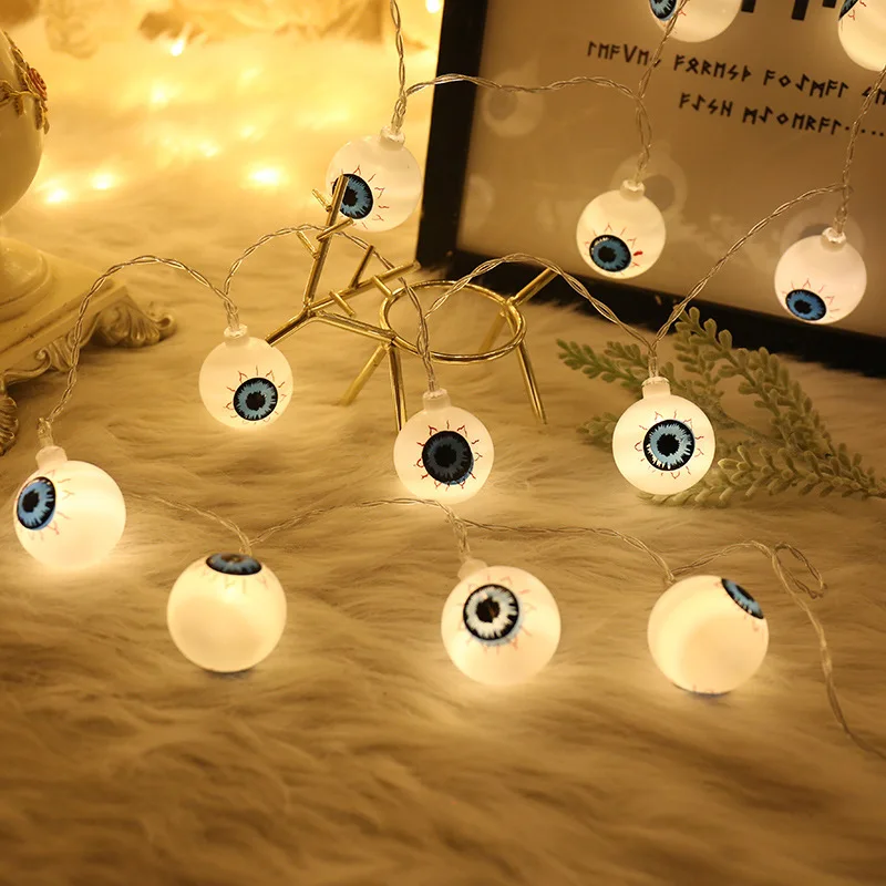 3m Eyeball String Lights For Halloween Festival Party Decorations LED Flashing Light For Indoor Outdoor Yard Scene Layout Props - imagen 4