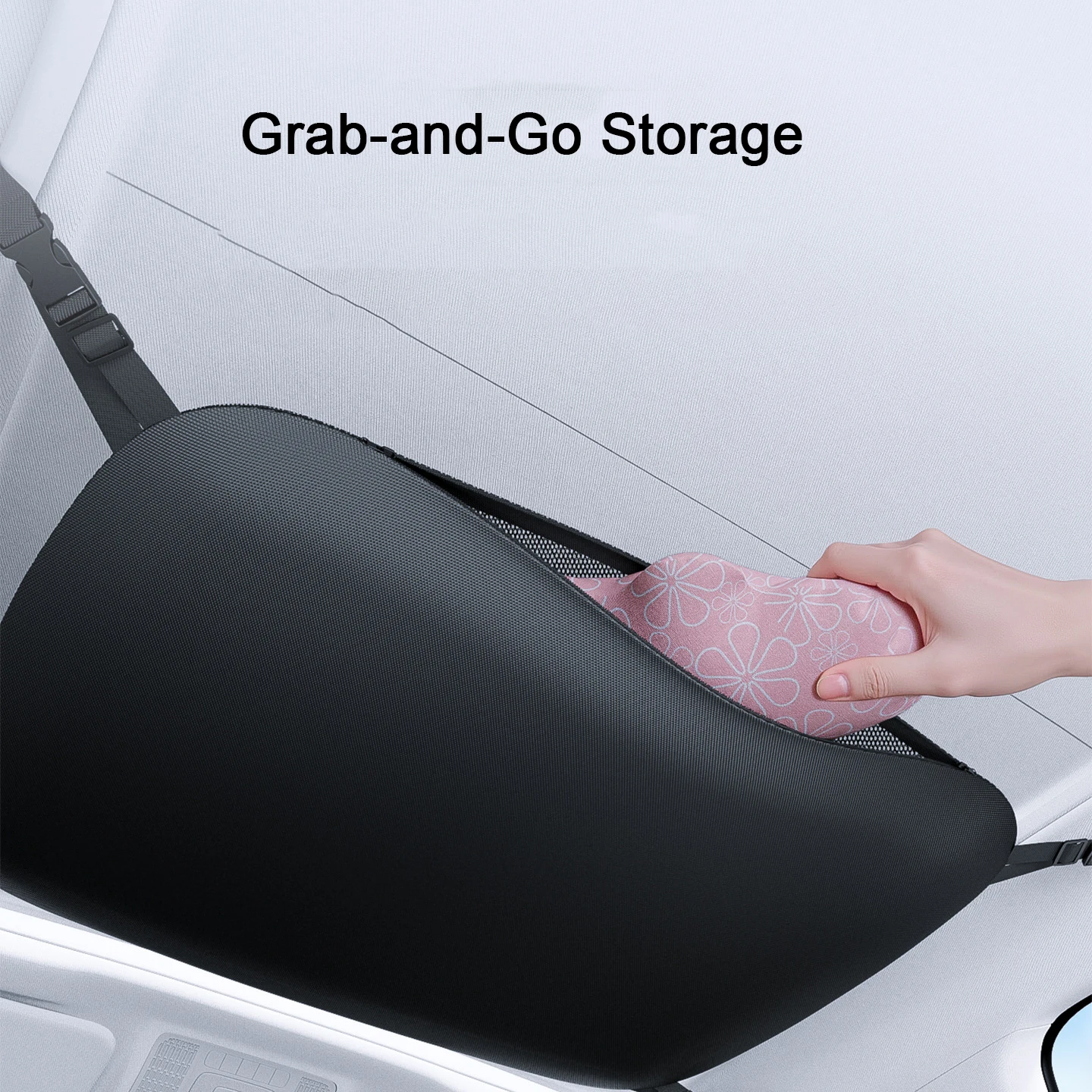 Car Roof Storage Bag Net Pocket Universal Ceiling Cargo Organizer For SUV Truck Adjustable Auto Travel Interior Accessories - imagen 2