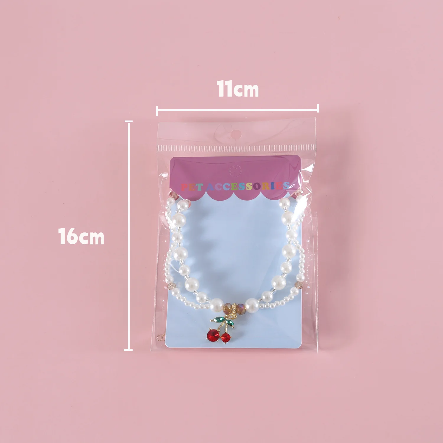 Collar de perlas para mascotas, bufanda con colgante de cereza y flor en forma de corazón, babero de princesa para cachorros y gatos, accesorios para cachorros - imagen 4