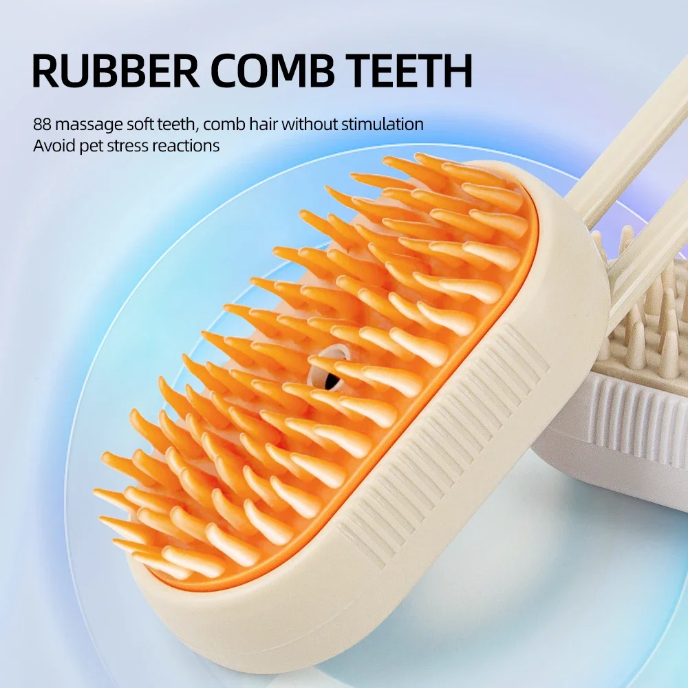 Peine rociador para gatos, mango giratorio, peine rociador para mascotas, cepillo De masaje para baño para gatos, cepillo eléctrico De desprendimiento para mascotas - imagen 4