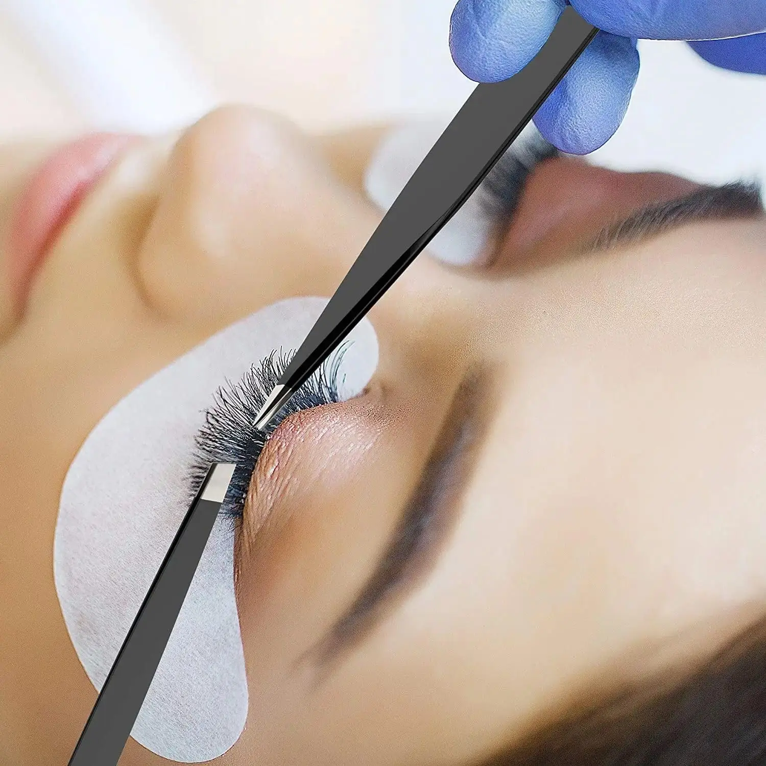 Juego de 4 pinzas de paquete: pinzas profesionales de acero inoxidable para hombres y mujeres, pinzas de precisión para cejas para barbilla de vello facial - imagen 3