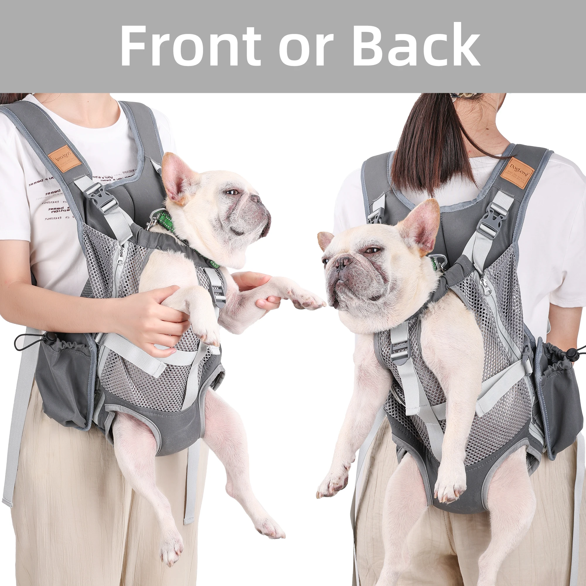 Mochila De Transporte para perros pequeños, bolsa de viaje para mascotas, transpirable, manos libres, ajustable, para caminar, senderismo - imagen 4