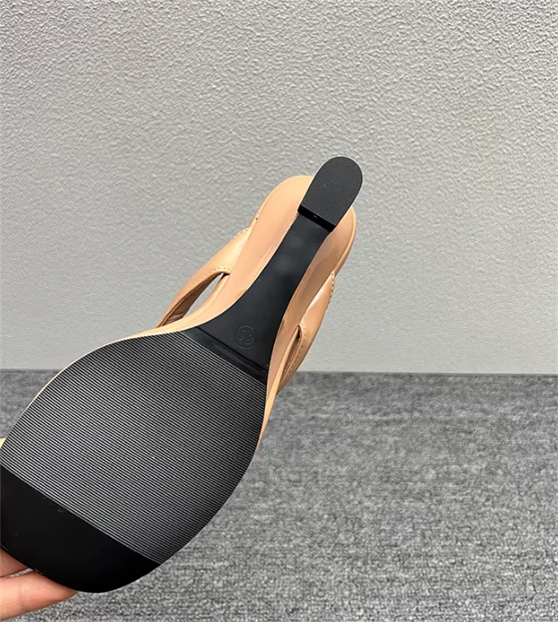 Sandalias verano para mujer tacón cuña punta cuadrada tira estrecha - imagen 5
