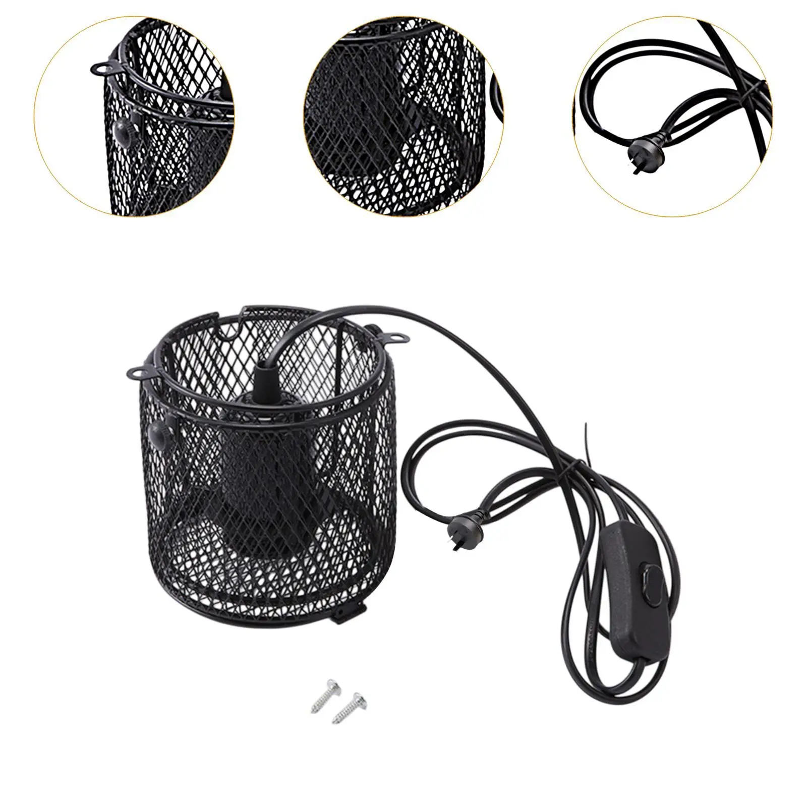 Reptile Heat Lamp Guard Basking Heater Lamp Cover for Amphibian Turtle Chick