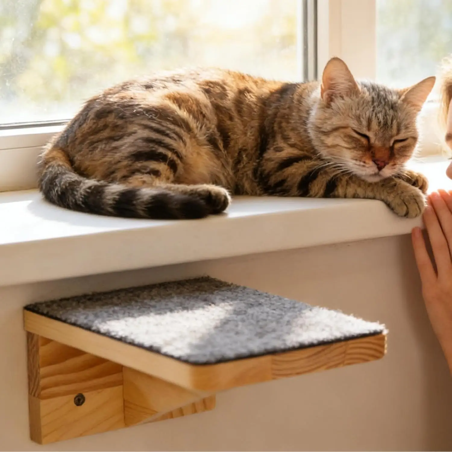Cama de pared para gatos con cojín suave Mueble interior - imagen 4