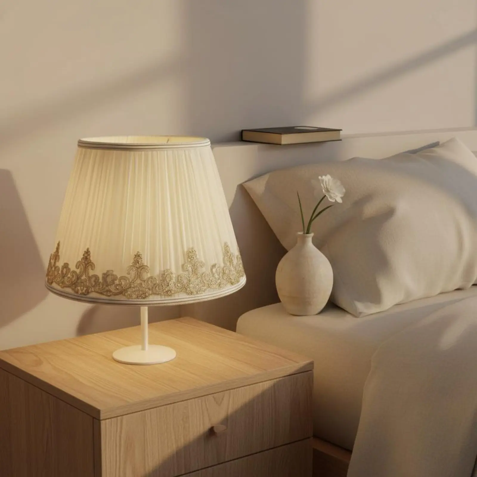 Pantalla de lámpara con luz cálida para mesa – Decorativa y táctil - imagen 5