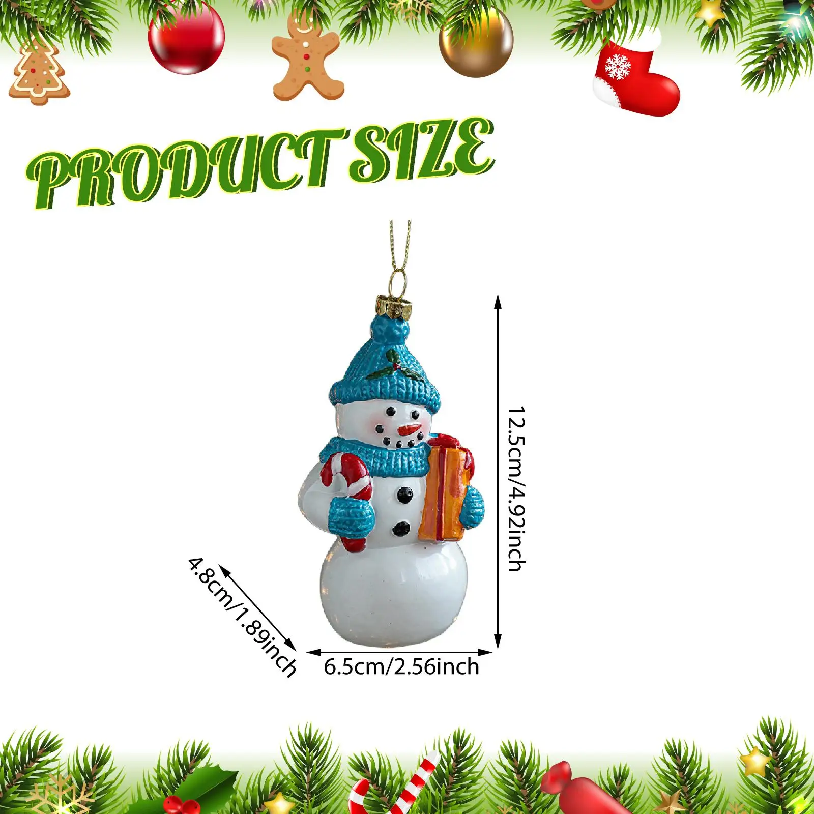 Christmas Snowman Ornament Party Indoor Pendant Photo Prop with Rope for Nursery