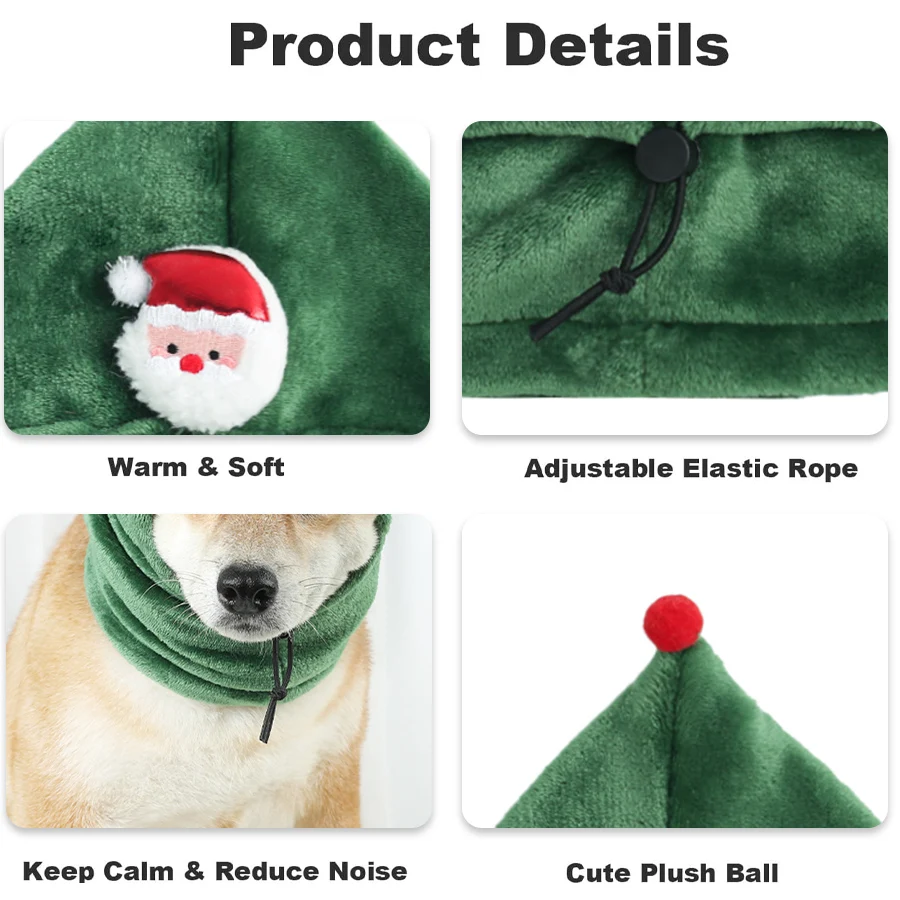 Bonés de flanela para animais de estimação são perfeitos para cães Roupas de Natal permitiendo seus animais de estimação com um Natal quente no inverno frio - imagen 2